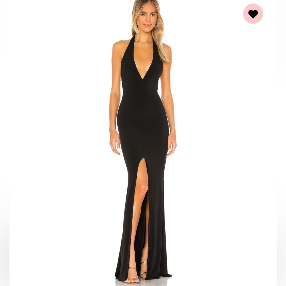 Revolve illegal halter gown by Nookie
